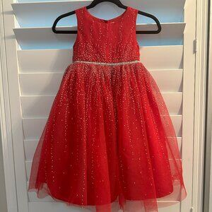 Red Sparkling Girls Dress 6X